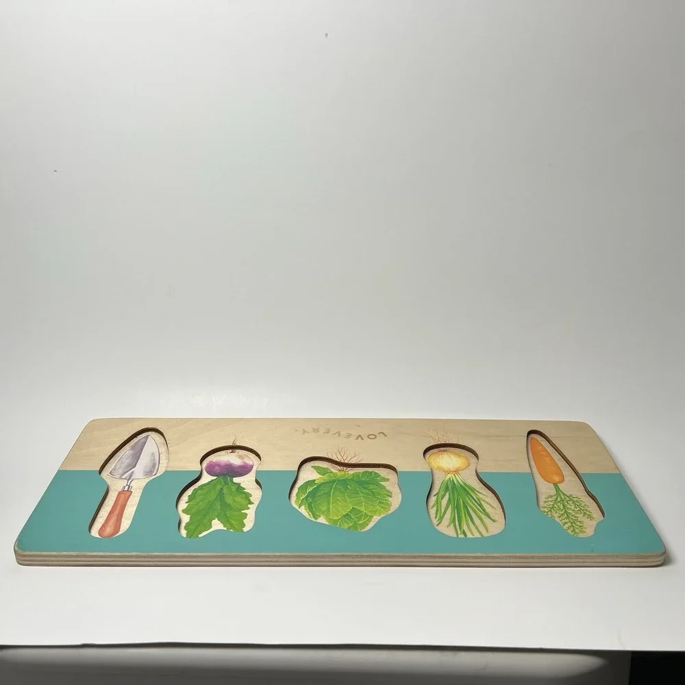 Lovevery Community Garden Vegetable Puzzle - Adventurer‎ Play Kit 16-18 Months